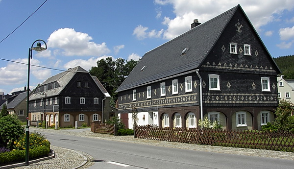 Umgebindehäuser in Schönberg